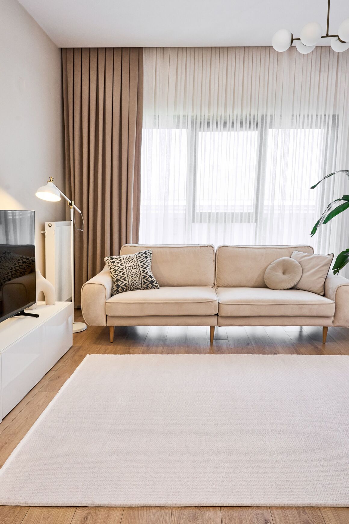 Azur 6541 Açık Gri - Modern Akrilik Halı | Salon Oturma Halısı